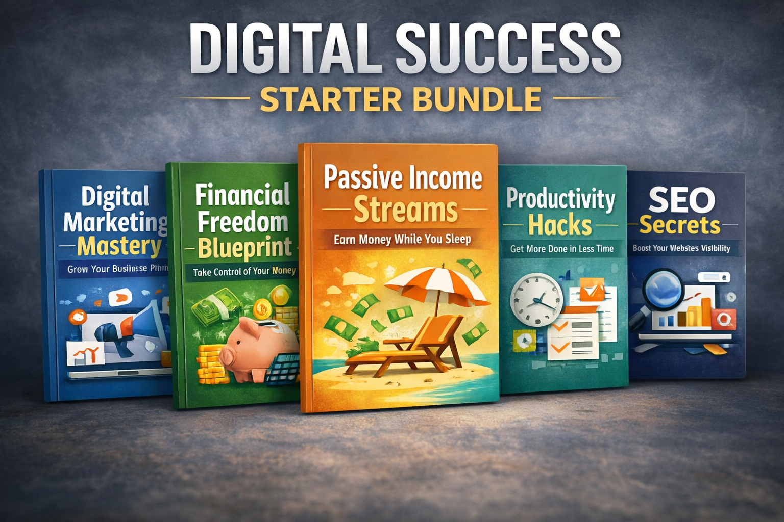 Digital Success Starter Bundle: Marketing, Money & Productivity